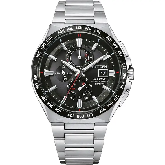 CITIZEN Eco-Drive Super Titanium Radio Controlled Chronograph AT8234-85E