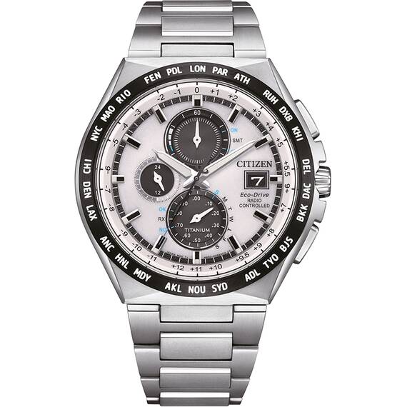 CITIZEN Eco-Drive Super Titanium Radio Controlled Chronograph AT8238-84A