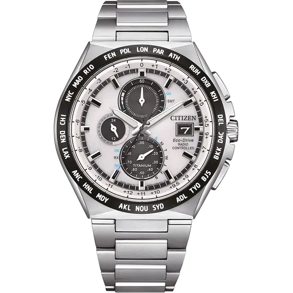CITIZEN Eco-Drive Super Titanium Radio Controlled Chronograph AT8238-84A
