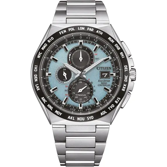 CITIZEN Eco-Drive Super Titanium Radio Controlled Chronograph AT8238-84M