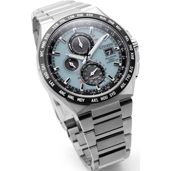 CITIZEN Eco-Drive Super Titanium Radio Controlled Chronograph AT8238-84M, image 2