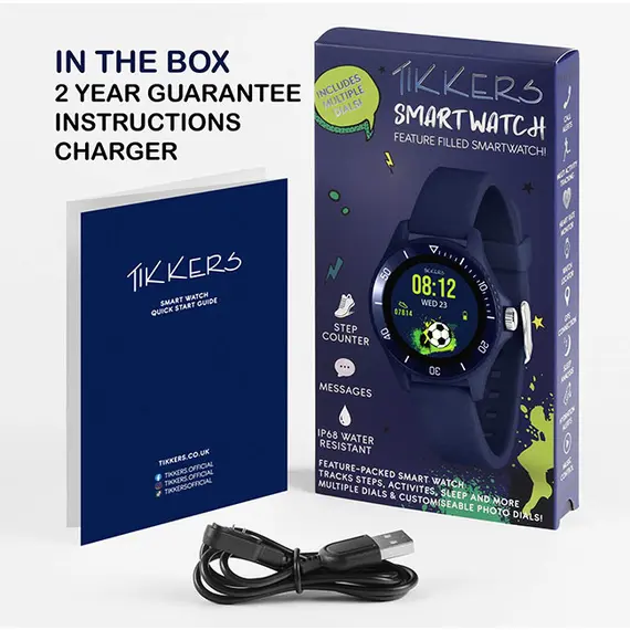 TIKKERS Series 34 Boys Smartwatch Blue Silicone Strap TKS34-0021, image 6