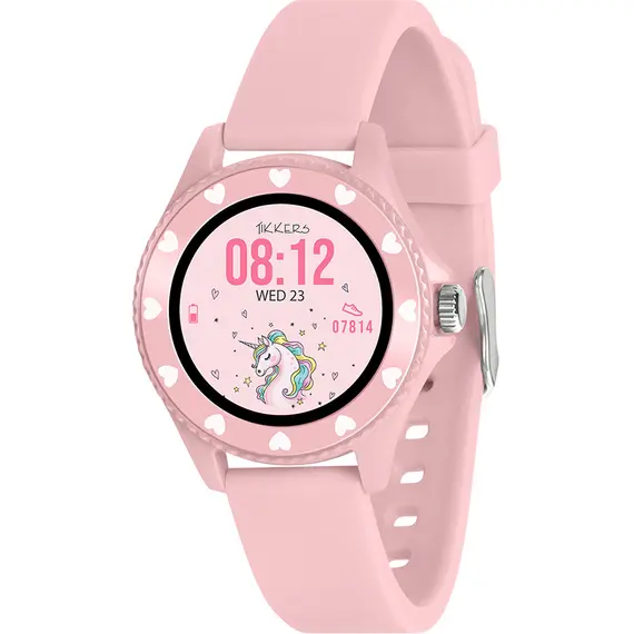 TIKKERS Series 34 Girls Smartwatch Pink Silicone Strap TKS34-0022