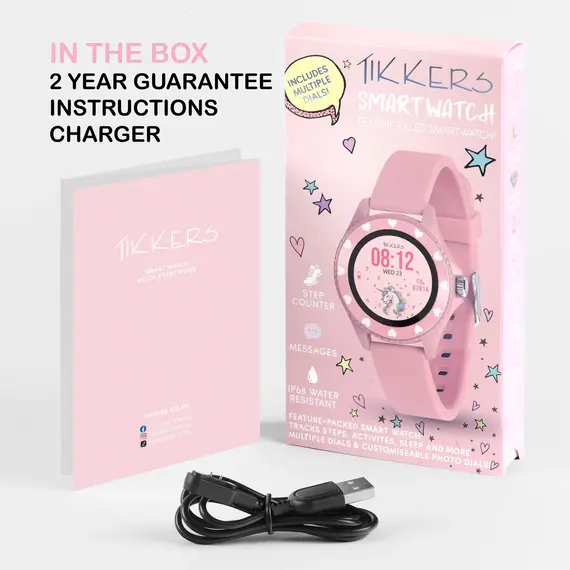 TIKKERS Series 34 Girls Smartwatch Pink Silicone Strap TKS34-0022, image 6