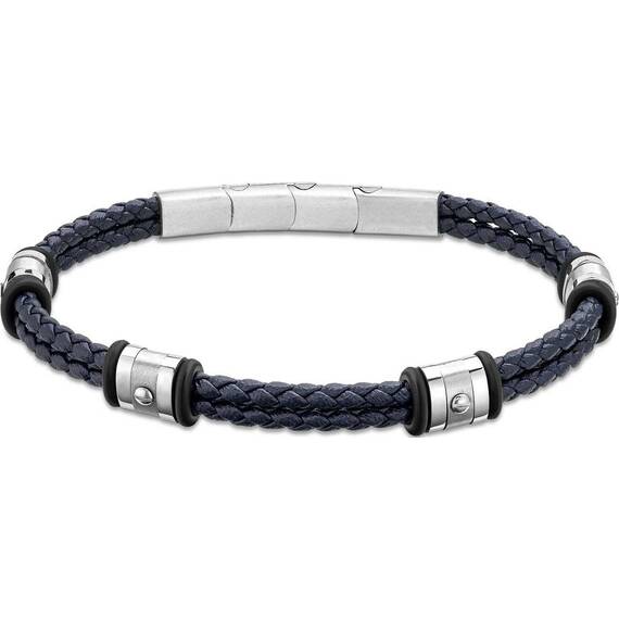 DUCATI Contesa Leather and Stainless Steel Bracelet DTAGB0003701