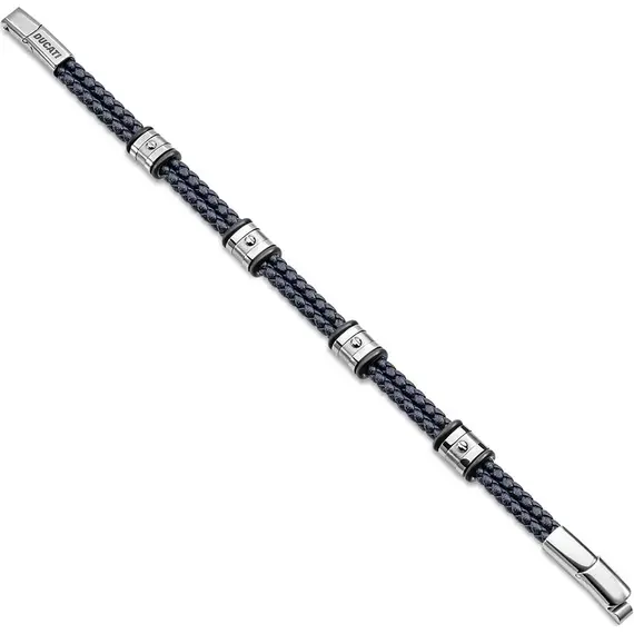 DUCATI Contesa Leather and Stainless Steel Bracelet DTAGB0003701, image 3