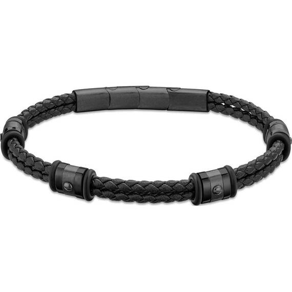 DUCATI Contesa Leather and Stainless Steel Bracelet DTAGB0003702