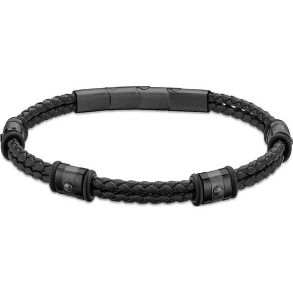 DUCATI Contesa Leather and Stainless Steel Bracelet DTAGB0003702