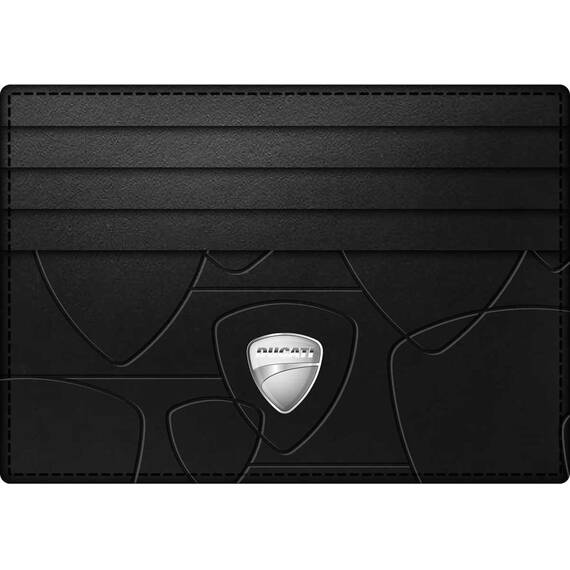 DUCATI Corse Scudo Black Leather Card Holder DTLGD0000501