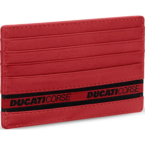 DUCATI Corse Nastro Red Leather Card Holder DTLGD2201101, image 2