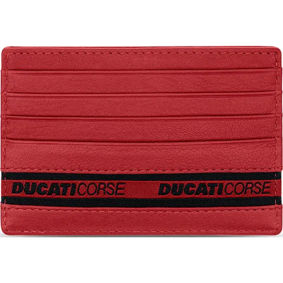 DUCATI Corse Nastro Red Leather Card Holder DTLGD2201101