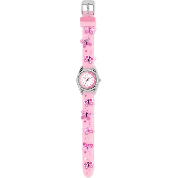 TIKKERS Girls' Time Teaching Watch with Butterflies ATK1111, image 2