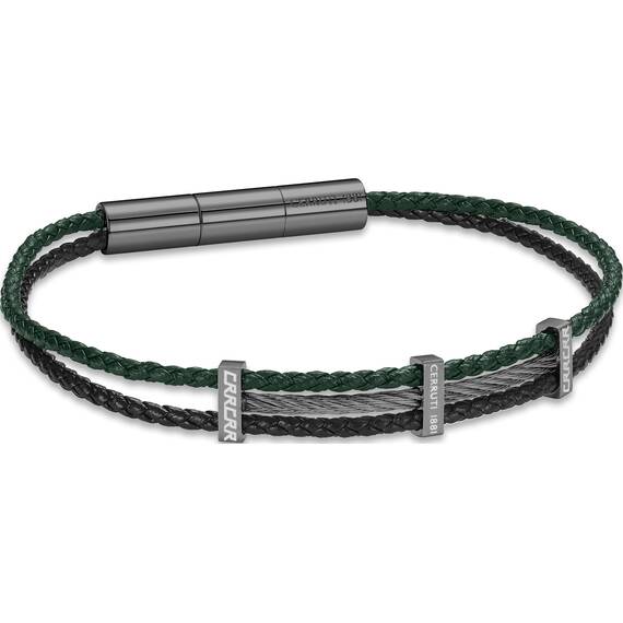 CERRUTI Leather Stainless Steel Bracelet CIAGB0011702