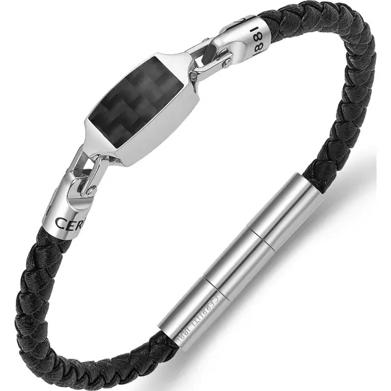 CERRUTI Leather Stainless Steel Bracelet CIAGB0011801, image 2