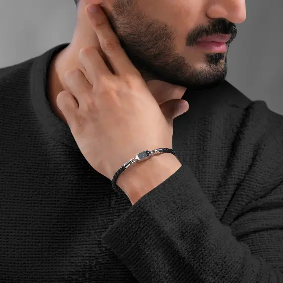 CERRUTI Leather Stainless Steel Bracelet CIAGB0011801, image 4