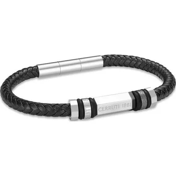CERRUTI Leather Stainless Steel Bracelet CIAGB0011901