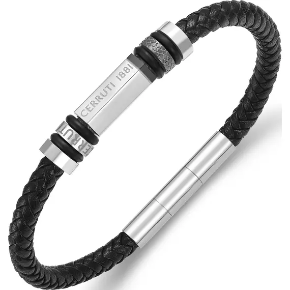 CERRUTI Leather Stainless Steel Bracelet CIAGB0011901, image 2