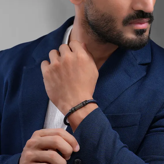 CERRUTI Leather Stainless Steel Bracelet CIAGB0011902, image 3
