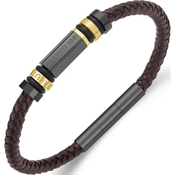 CERRUTI Leather Stainless Steel Bracelet CIAGB0011903, image 2