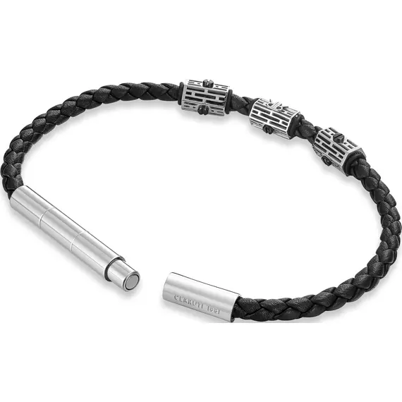 CERRUTI Leather Stainless Steel Bracelet CIAGB0012001, image 3