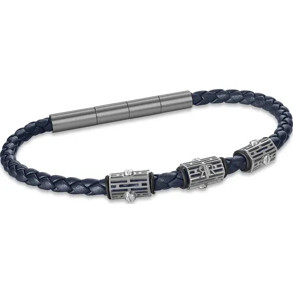 CERRUTI Leather Stainless Steel Bracelet CIAGB0012002