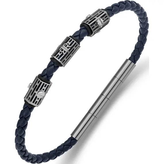 CERRUTI Leather Stainless Steel Bracelet CIAGB0012002, image 2