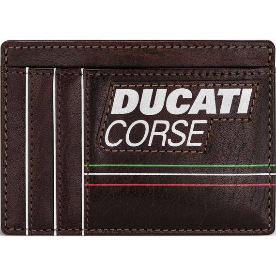 DUCATI Corse Stile Καρτοθήκη Καφέ Από Δέρμα 105mm x 77mm DTLGD2200602