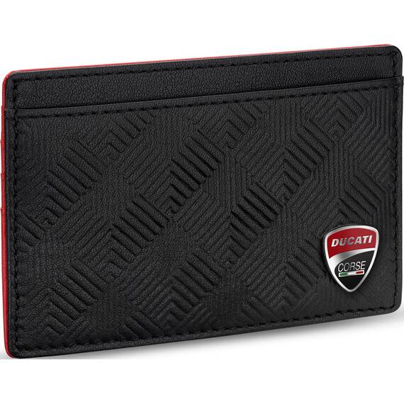 DUCATI Corse Tectonic Καρτοθήκη Μαύρη Κόκκινη Από Δέρμα 105mm x 77mm DTLGD2200901, image 2