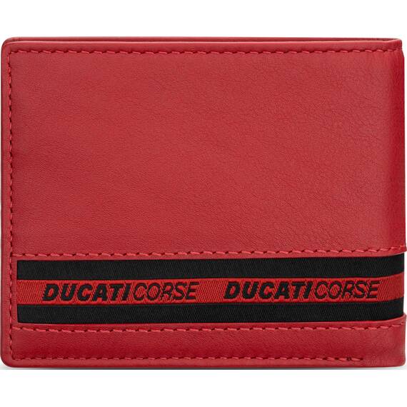 DUCATI Nastro Πορτοφόλι Κόκκινο Από Δέρμα 110mm x 90mm DTLGW2201103