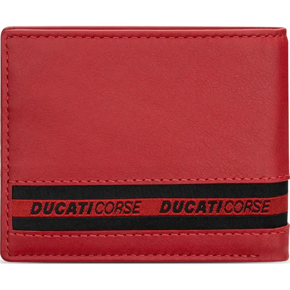 DUCATI Nastro Πορτοφόλι Κόκκινο Από Δέρμα 110mm x 90mm DTLGW2201103