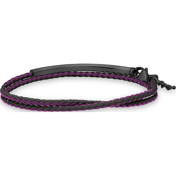 CERRUTI Leather Stainless Steel Bracelet CIAGB2208905