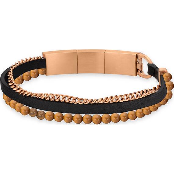 CERRUTI Medusa Βραχιόλι Από Δέρμα Και Ανοξείδωτο Ατσάλι 18cm-20cm CIAGB2209603