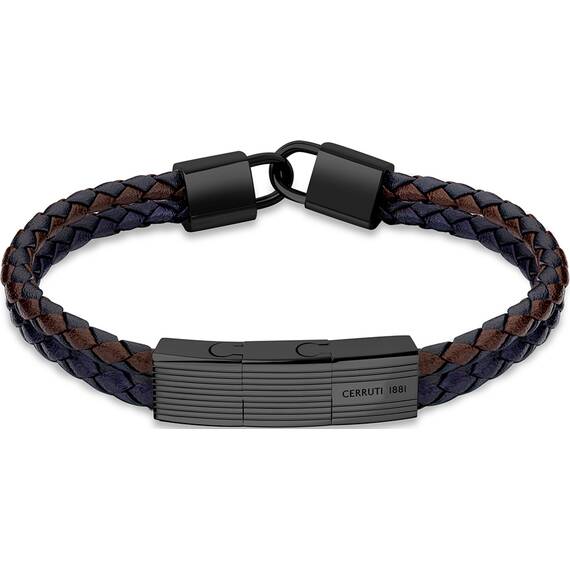 CERRUTI Leather Stainless Steel Bracelet CIAGB2210502