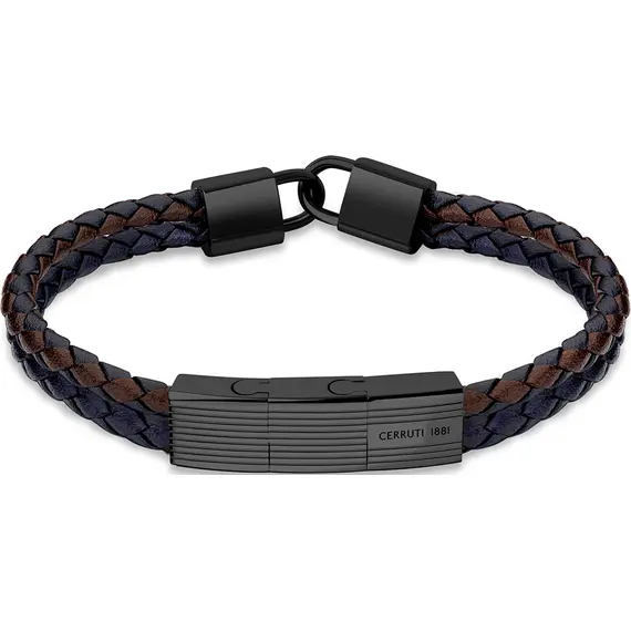 CERRUTI Seal Βραχιόλι Από Δέρμα Και Ανοξείδωτο Ατσάλι 18cm-20cm CIAGB2210502
