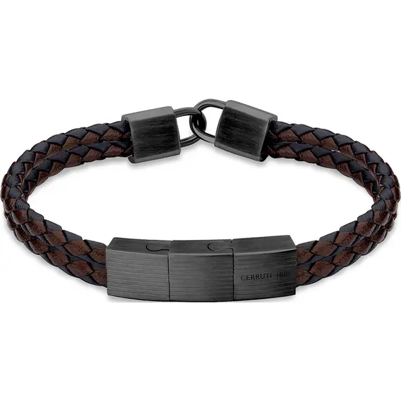 CERRUTI Seal Βραχιόλι Από Δέρμα Και Ανοξείδωτο Ατσάλι 18cm-20cm CIAGB2210505