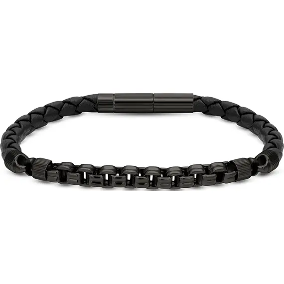 CERRUTI Leather Stainless Steel Bracelet CIAGB2211002