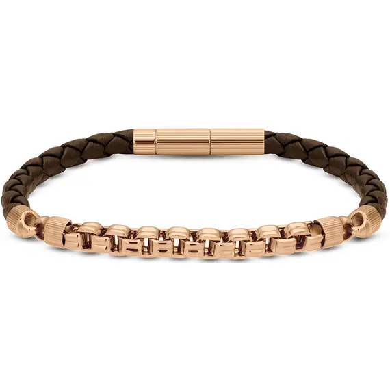 CERRUTI Leather Stainless Steel Bracelet CIAGB2211003