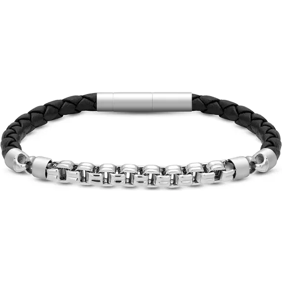 CERRUTI Leather Stainless Steel Bracelet CIAGB2211005