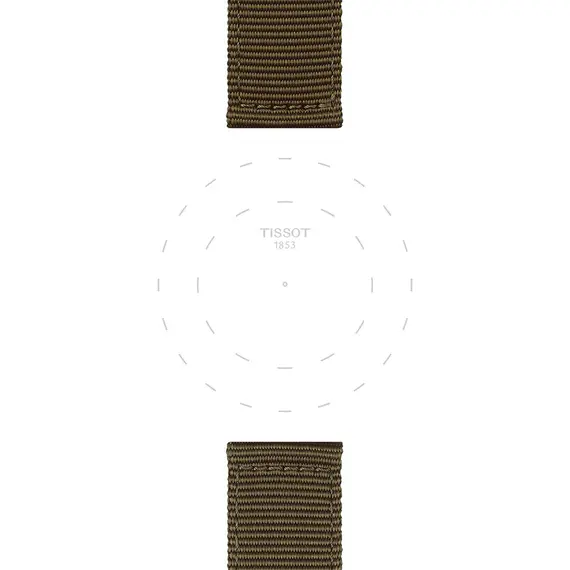 TISSOT Αυθεντικό Μαύρο Συνθετικό Vegan Λουράκι 22/22 T852050323, image 2