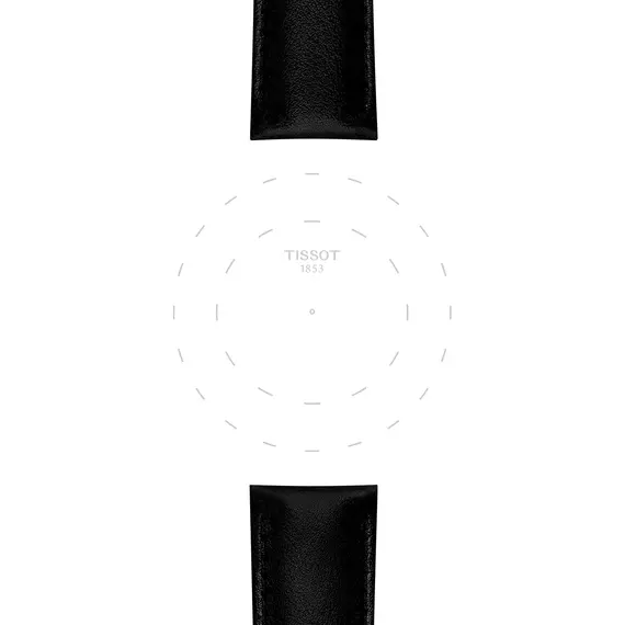 TISSOT Αυθεντικό Μαύρο Συνθετικό Vegan Λουράκι 22/22 T852050323, image 4