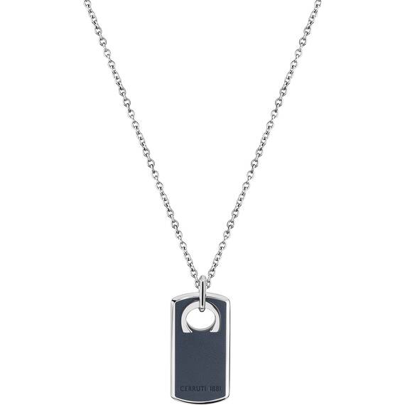 CERRUTI Leather Tag Κολιέ Από Ανοξείδωτο Ατσάλι CIAGN2214102