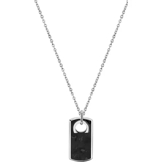 CERRUTI Leather Tag Κολιέ Από Ανοξείδωτο Ατσάλι CIAGN2214103