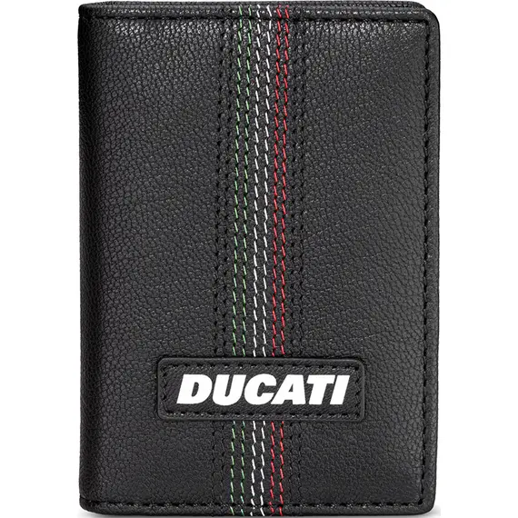 DUCATI Valore Καρτοθήκη Μαύρη Από Δέρμα 108mm x 79mm DTLGD2201402