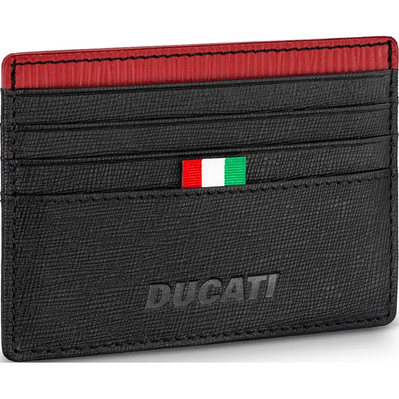 DUCATI Rocco Καρτοθήκη Μαύρη Κόκκινη Από Δέρμα 105mm x 78mm DTLGD2201702, image 3