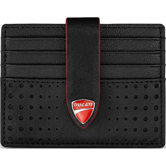 DUCATI Cerrada Καρτοθήκη Μαύρη Από Δέρμα 105mm x 78mm DTLGD2201802