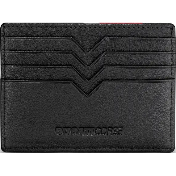 DUCATI Punto Καρτοθήκη Μαύρη Κόκκινη Από Δέρμα 105mm x 78mm DTLGD2201902, image 2