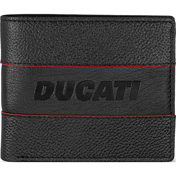 DUCATI Formale Πορτοφόλι Μαύρο Από Δέρμα 110mm x 90mm DTLGW2201301