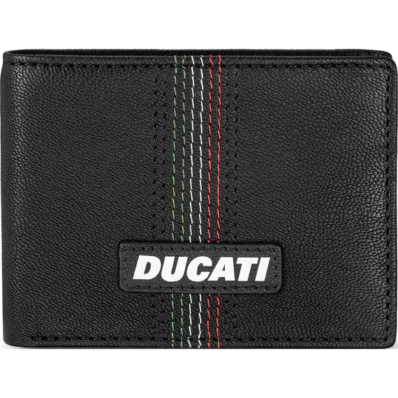DUCATI Valore Πορτοφόλι Μαύρο Από Δέρμα 105mm x 80mm DTLGW2201401