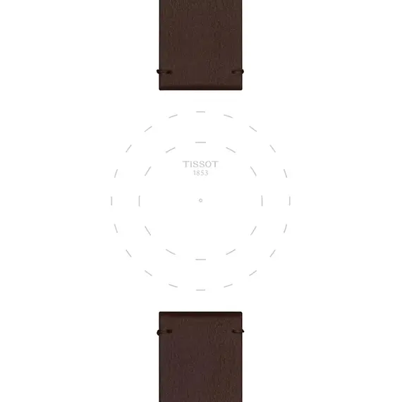 TISSOT Αυθεντικό Καφέ Συνθετικό Λουράκι 22/22 T852048221, image 3