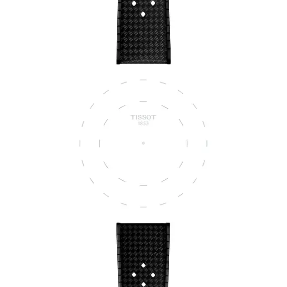 TISSOT Αυθεντικό Μαύρο Καουτσούκ Λουράκι 20/18 T852049628, image 3